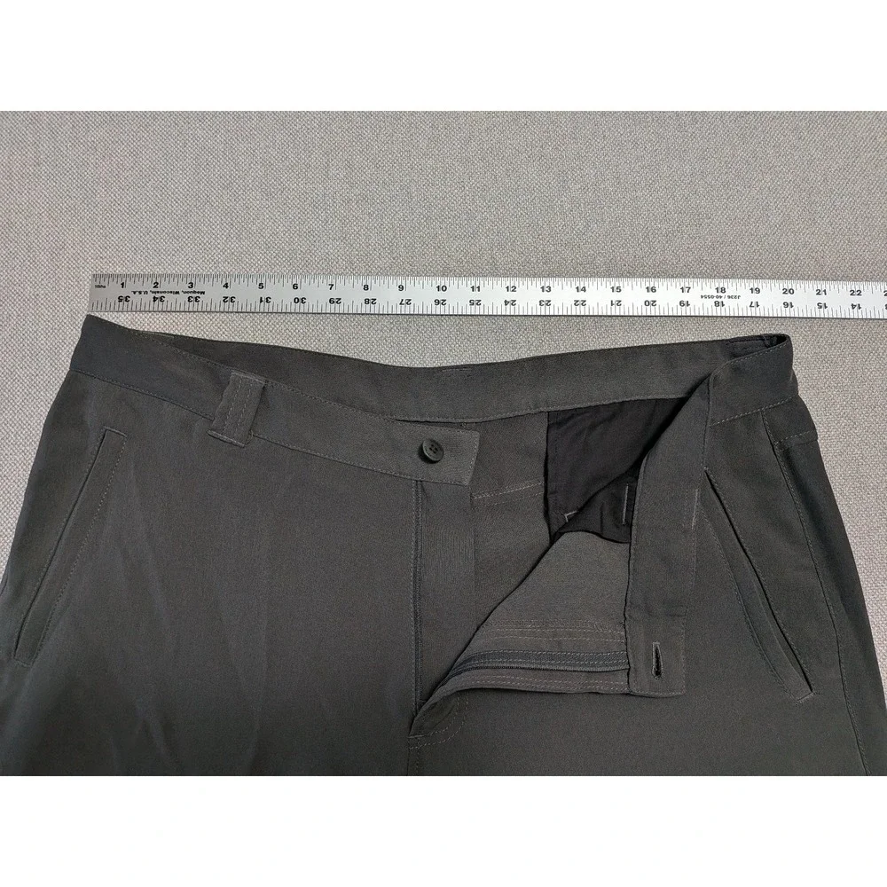 Armani Collezioni Men's 40L Charcoal Gray Flat Front Dress Pants Prom Suit